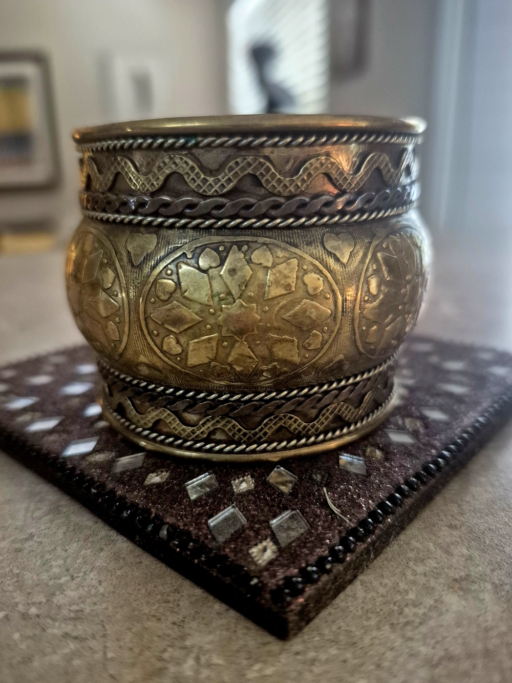 Vintage- Brass Cuff Bracelet Made in India